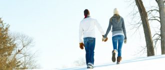 Walking through a snowy field in the company of your ex