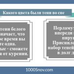 Какого цвета были тени во сне по соннику